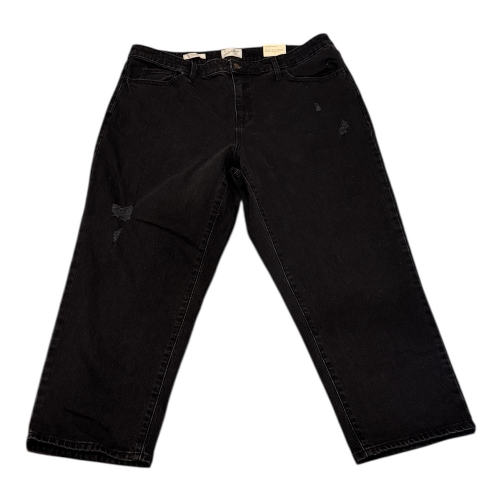 NWT Universal Thread Women's Black Vintage Straight Jeans Stretch Size 20W